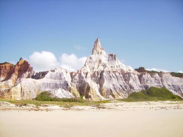Falsias na praia da Lagoa Doce.