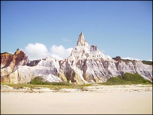 Falsias na praia da Lagoa Doce.