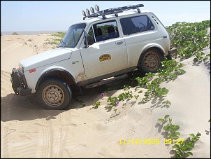 Valente na areia, mesmo com pneus diagonais no atolou no.