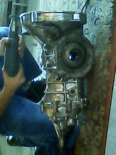limpeza do cambio para pintura.