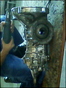 limpeza do cambio para pintura.