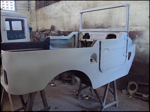 Carroceria aps jateamento e pintura de fundo "Zinco"