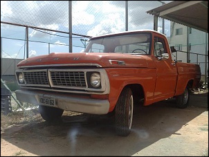 FORD F-100 75/75 Cabina Super Luxo V8 272 - "Laranja Mecnica" - Toda original, carro para passeios e aprendizado de mecnica V8 e restaurao...