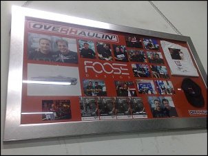 Quadro do Chip Foose, autgrafo, foto e desenhos dele... O cara  o cara!
