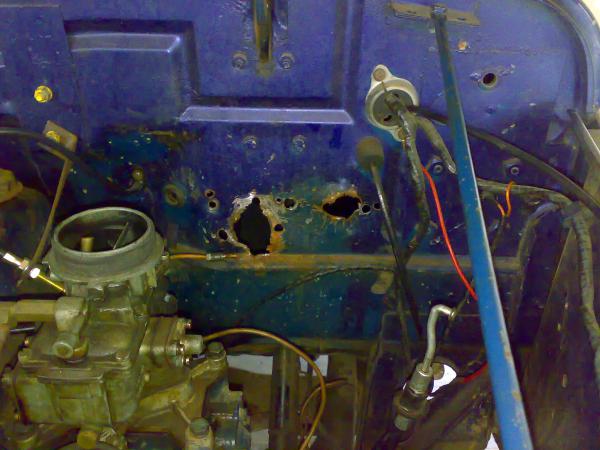 Chapa corta fogo antes de adaptar o servo freio