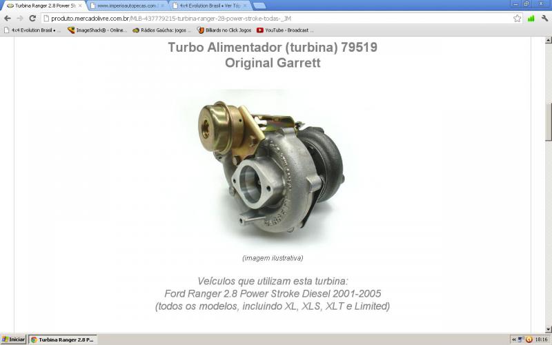 Turbina garret q vem nos PS 2.8 de 2001 a 2005!