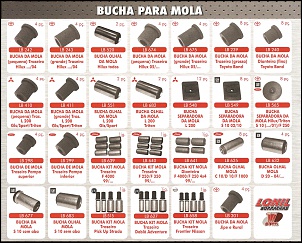 Buchas de Fecho de Molas. 
Diversas Marcas e Modelos. 
Fabricadas em Borracha de Pneu. 
Maior durabilidade com preo justo.