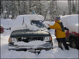 A neve estava bem aerada, "fofa".