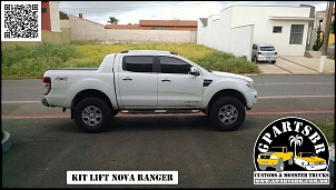 kit levantar nova ranger a partir de 2013 + alargadores + grade raptor
