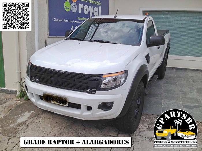 kit levantar nova ranger a partir de 2013 + alargadores + grade raptor
