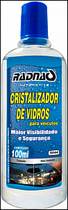 REF.: RQ 5044 | EMB.: 100 ml 
 
 Cristalizador de Vidros 
 O Cristalizador de Vidros RADNAQ deixa uma pelcula protetora sobre o vidro do automvel,...