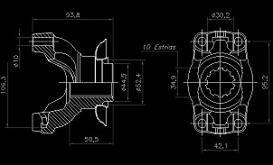 Ponto fraco Dana44 willys dianteiro-CRUZETAS E SEMI EIXOS-flange_cardan_f-600_207.jpg