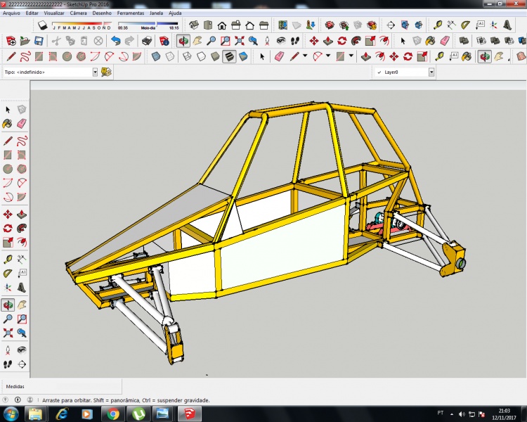 Kart Shifter Completo + Motor + Pneu Amarelo