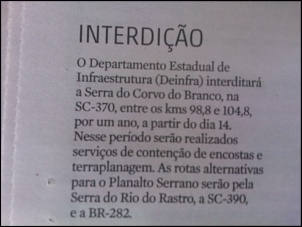 Bloqueio da Serra do Corvo Branco - SC-diario-catarinense-09-10-2014.jpg