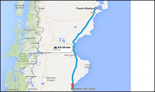 Eu a patroa e a pequena,Ushuaia 2016 passando por Uruguai e Chile-mapa-dia5.jpg