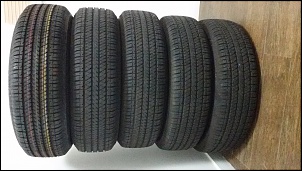 5 Pneus Bridgestone 205/70R15 Dueler H/T  - Originais Jimny 500km de uso-20141103_193146.jpg